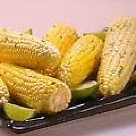 Roasted Corn on the Cob with Cilantro Lime Butter