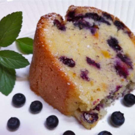 Blueberry-Peach Pound Cake