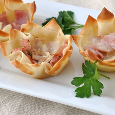 Chicken Cordon Bleu Wonton Bites – The Way to His Heart