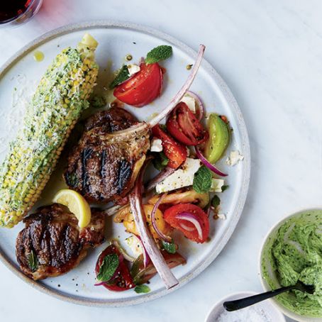Thin Grilled Lamb Chops with Lemon