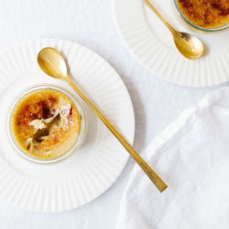Pistachio and Honey Creme Brulee
