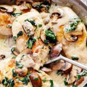 CREAMY PARMESAN GARLIC MUSHROOM CHICKEN