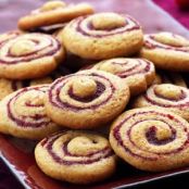 Cranberry Honey Spiced Pinwheel Cookies