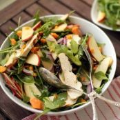 Fresh Apple Salad with Grilled Chicken and Crumbled Cheddar