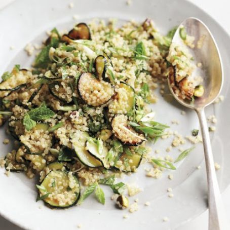 Quinoa Salad with Zucchini, Mint and Pistachios