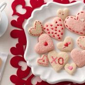 Strawberry Cream Cheese Heart Cookies