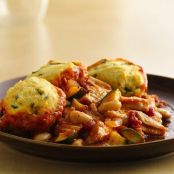 Italian Chicken Pot Pie with Basil Biscuits