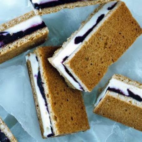 LEMON & BLUEBERRY ICE CREAM SANDWICHES