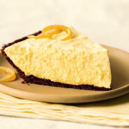 Lemon Chiffon Pie with Gingersnap Crust