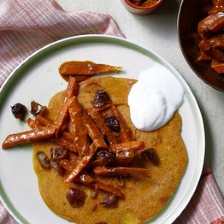 Indian Crepe with Spiced Carrots & Dates