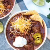 Slow Cooker Double Beef and Bean Chili-TRY