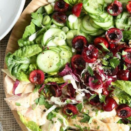 Grilled Chicken Salad with Cherry-Balsamic Vinaigrette