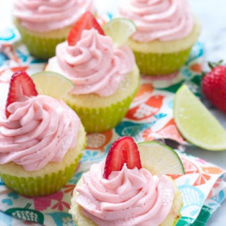 Strawberry Margarita Cupcakes