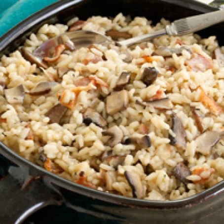 Oven-baked Mushroom & Bacon Risotto
