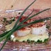 Seared Jumbo Scallops with a Champagne-Vanilla Butter Sauce