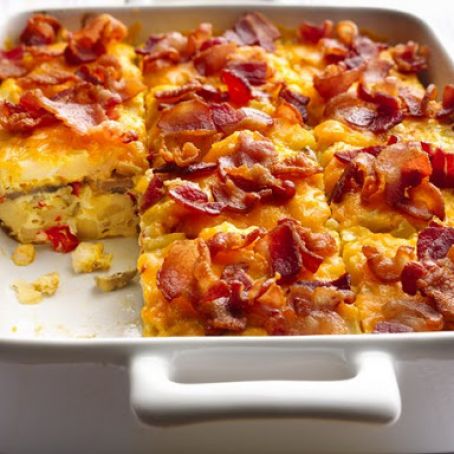 Bacon and Hash Brown Egg Bake