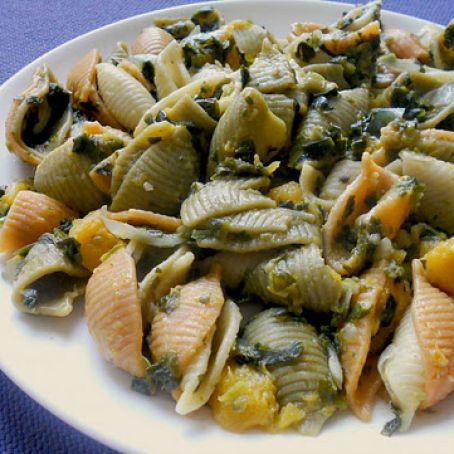 Vegan Butternut Squash and Spinach Pasta