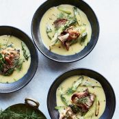 Lemony Roasted Asparagus Soup