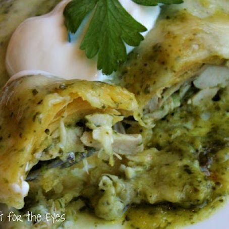 Cafe Tacuba-Style Creamy Chicken Enchiladas