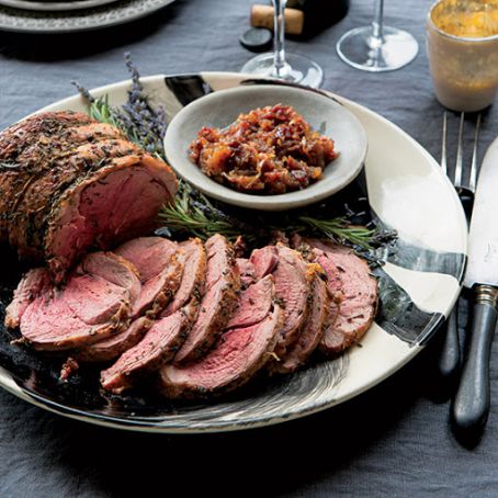 Roast Leg of Lamb with Rosemary and Lavender