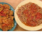 Cacciatore Chicken Thighs with Whole Grain Pasta