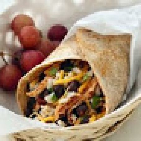 Healthified Chicken and Black Bean Burritos