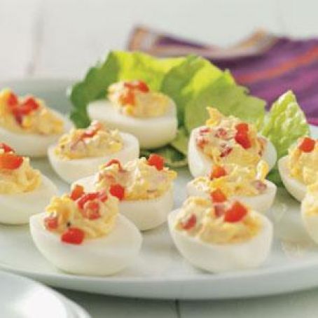 Pimiento & Cheese Deviled Eggs