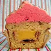 Eggnog Pudding Pie Cupcakes with Cranberry Buttercream