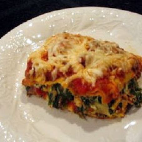 Meat Lasagna with Spinach & Goat Cheese