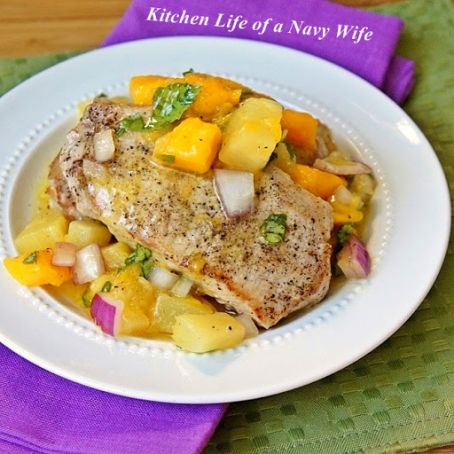 Pork Chops with Pineapple Mango Salsa
