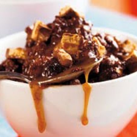 Chocolate Candy Bar Bread Pudding