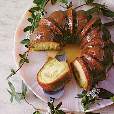 Green Tea-Honeysuckle Cake