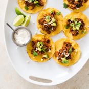 Slow Cooker Mexican Shredded Pork Tostadas
