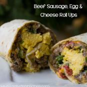 BEEF SAUSAGE, EGG AND CHEESE ROLL UPS