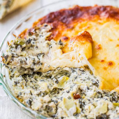 Baked Spinach, Artichoke, and Mozzarella Dip (gluten-free)