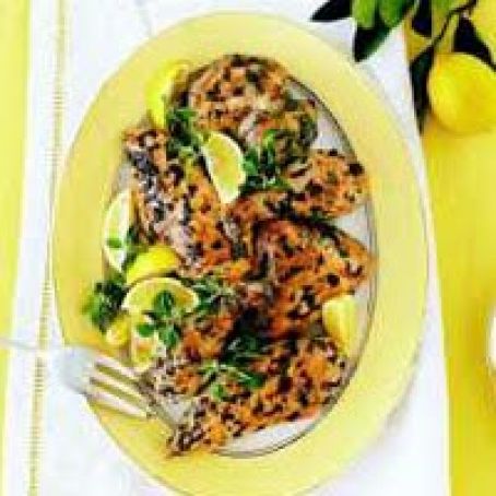 Baked Chicken with Potatoes, Lemon, and Oregano