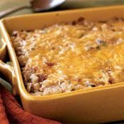Hash Brown Casserole with Bacon, Onions, and Cheese