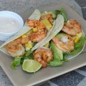 Grilled shrimp tacos with tomato-pineapple salsa