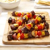 beef and vegatable skewers