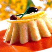 FLAN DE QUESO CON SALSA DE PIMIENTO