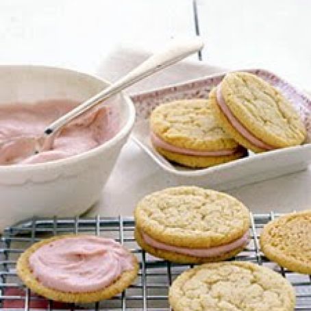 Raspberry Cream Sandwich Cookies