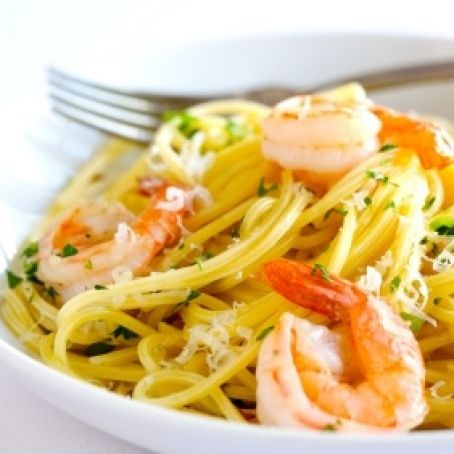 Garlic Shrimp Spaghetti