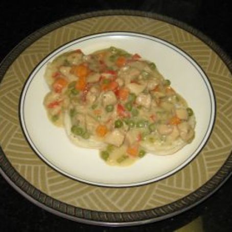 Chicken a la King with Buttermilk Biscuits