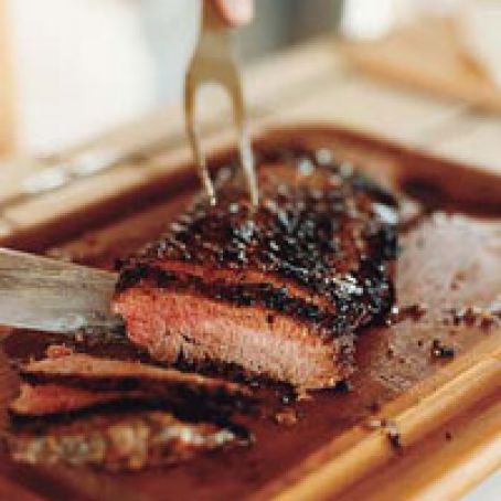 Garlicky Herb-Rubbed Hanger Steaks