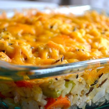 Cheesy Chicken & Wild Rice Casserole