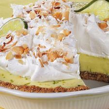 Coconut-Lime Pie With Coconut-Macadamia Crust