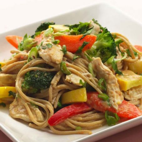 Asian Peanut Noodles with Chicken II