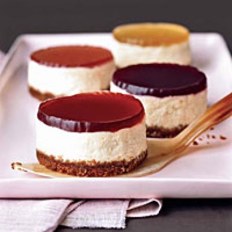 Mini Cheesecakes with Wine Gelées