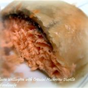 Baked Salmon in Puff Pastry with Cremini Mushroom Duxelle