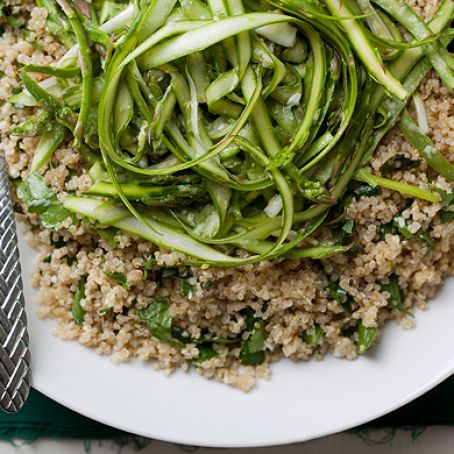 Quinoa and Asparagus Salad with Mimosa Vinaigrette